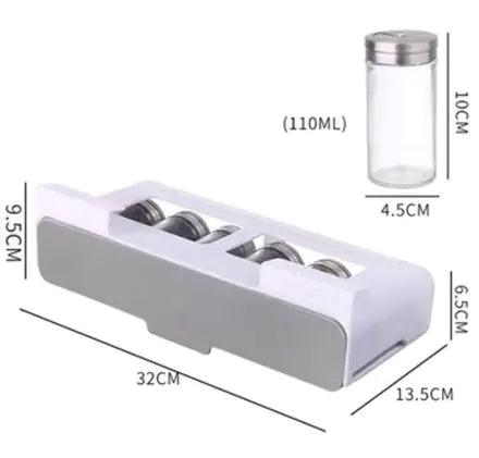 Hanging Kitchen Spice Rack | Multi-Compartment Organizer with Optional Bottles