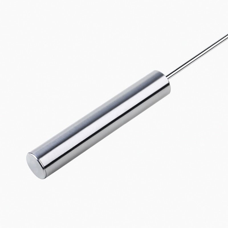1pc Semi-Auto Stainless Steel Egg Whisk