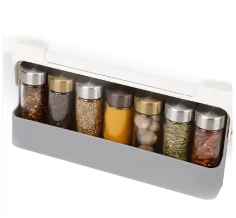 Hanging Kitchen Spice Rack | Multi-Compartment Organizer with Optional Bottles